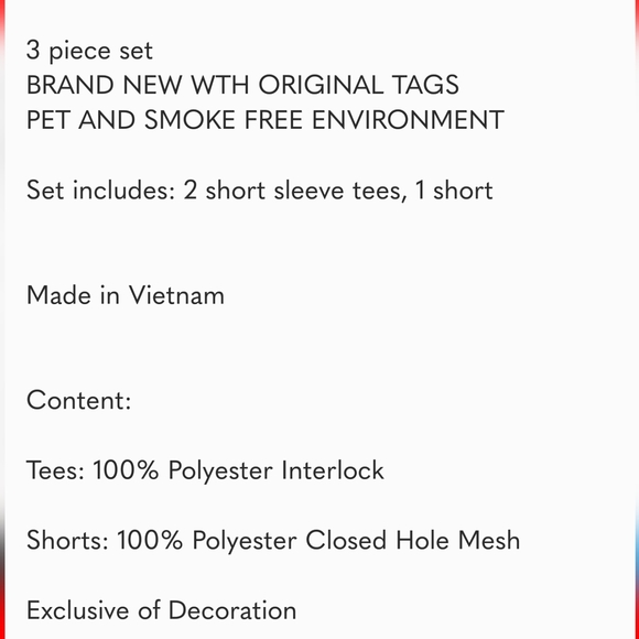 Adidas Girls' 3-Piece Set shirts short - Picture 3 of 4